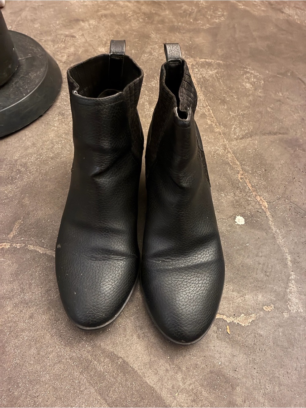 Women's Black Leather Ankle Boots